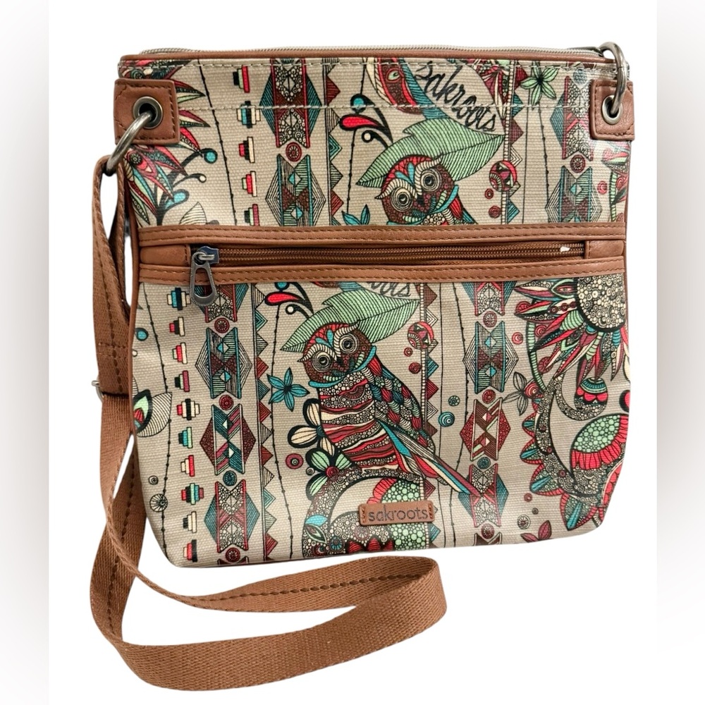 Sakroots Artist Circle Spirit Desert Owl Crossbody Bag
